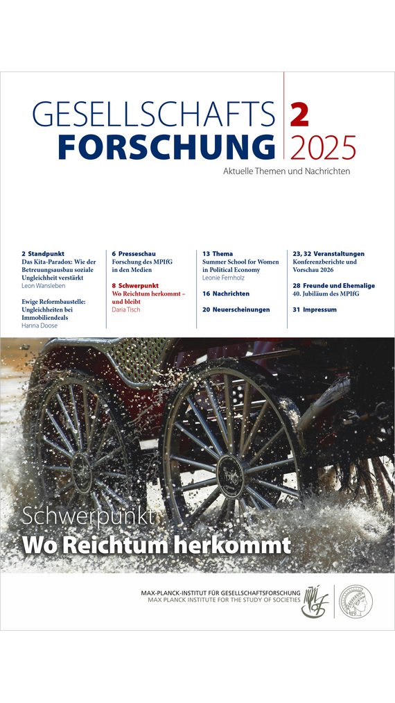 Titelseite des Forschungsmagazins „Gesellschaftsforschung“ 2025/2 mit Inhaltsverzeichnis