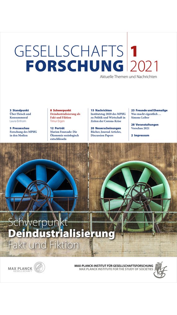 Titelseite der Zeitschrift „Gesellschaftsforschung“ 2021 mit Inhaltsverzeichnis.